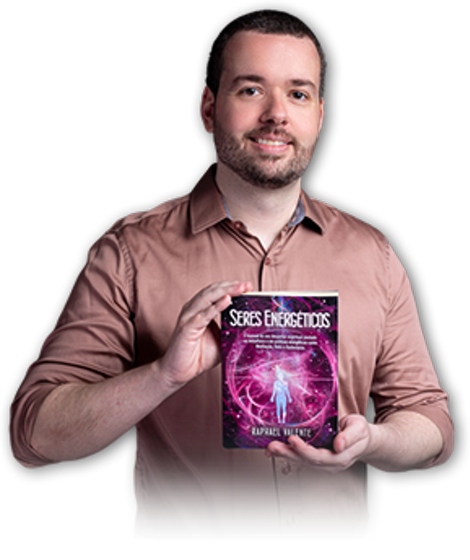 Raphael com o livro Seres Energéticos