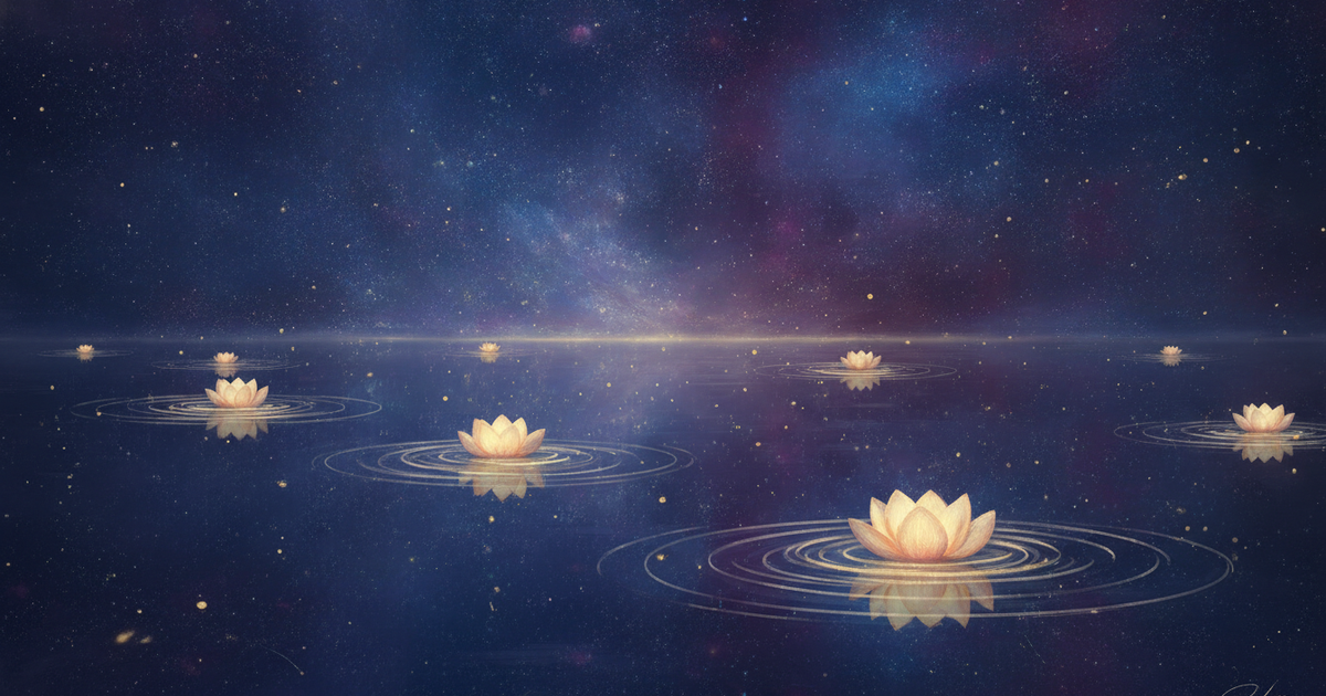 Meditação para ansiedade: cena cósmica de serenidade e paz interior