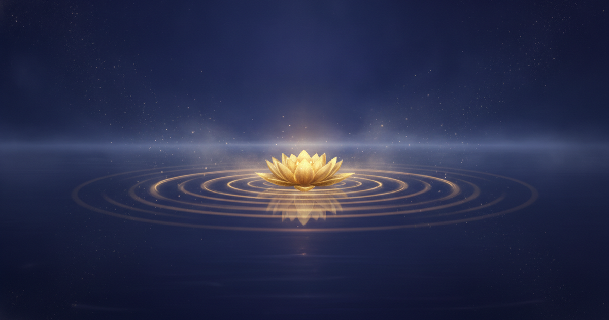 Meditação para ansiedade: mente em calma sob luz serena e cósmica