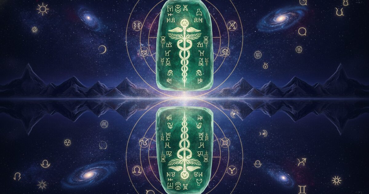 Símbolos herméticos e cósmicos que representam os princípios herméticos de Hermes Trismegisto