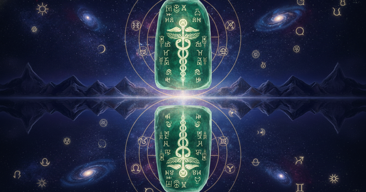 Símbolos herméticos e cósmicos que representam os princípios herméticos de Hermes Trismegisto